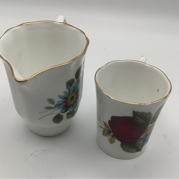 Vintage Royal Grafton England Fine Bone China Pitcher and Demitasse Cup - Picture 3 of 9